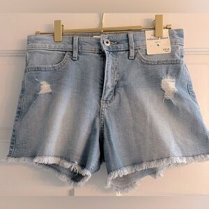 Abercrombie Kids Relaxed High Rise Denim Shorts 13/14